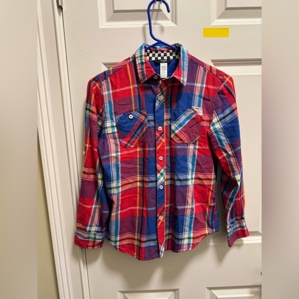 Youth Boys Guess Long Sleeve Button Down Dress Shirt
